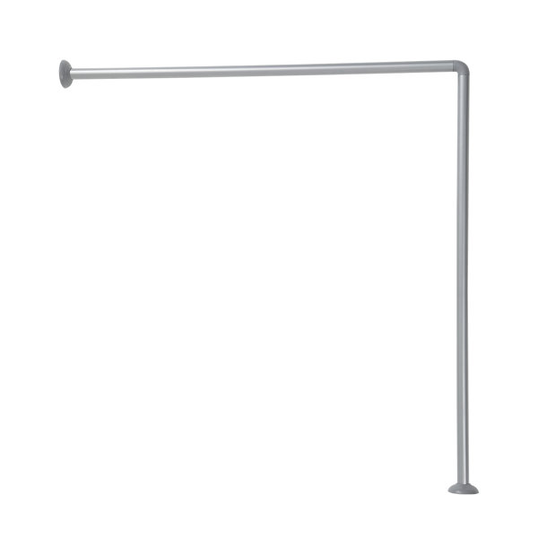 Evideco Tringle de rideau de douche mural en coin 35,4 35,4 po